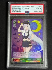 Weiss Schwarz Re: Zero Halloween Police Emilia RZ/S116-031S SR PSA 10 GEM WAIFU