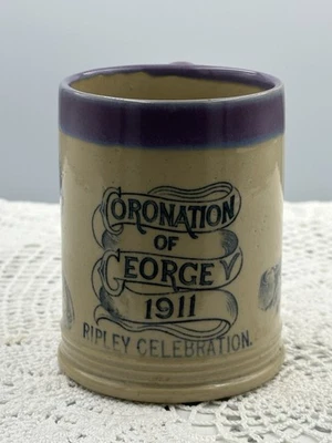 Denby Pottery Ripley Derbyshire George V Coronation Mug 1911. - Image 1 of 4