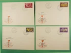 DR WHO 1949 SWITZERLAND 4 FDC UPU ANIV CACHET COMBO R26507