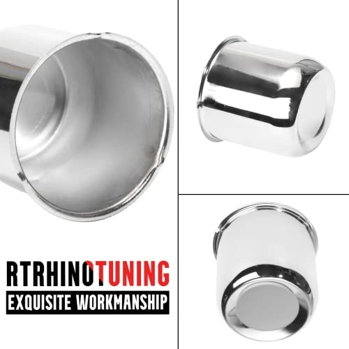  4PCS 2.89" Push Through Wheel Center Caps Chrome Silver Truck Trailer Wheels  - Picture 6 of 6