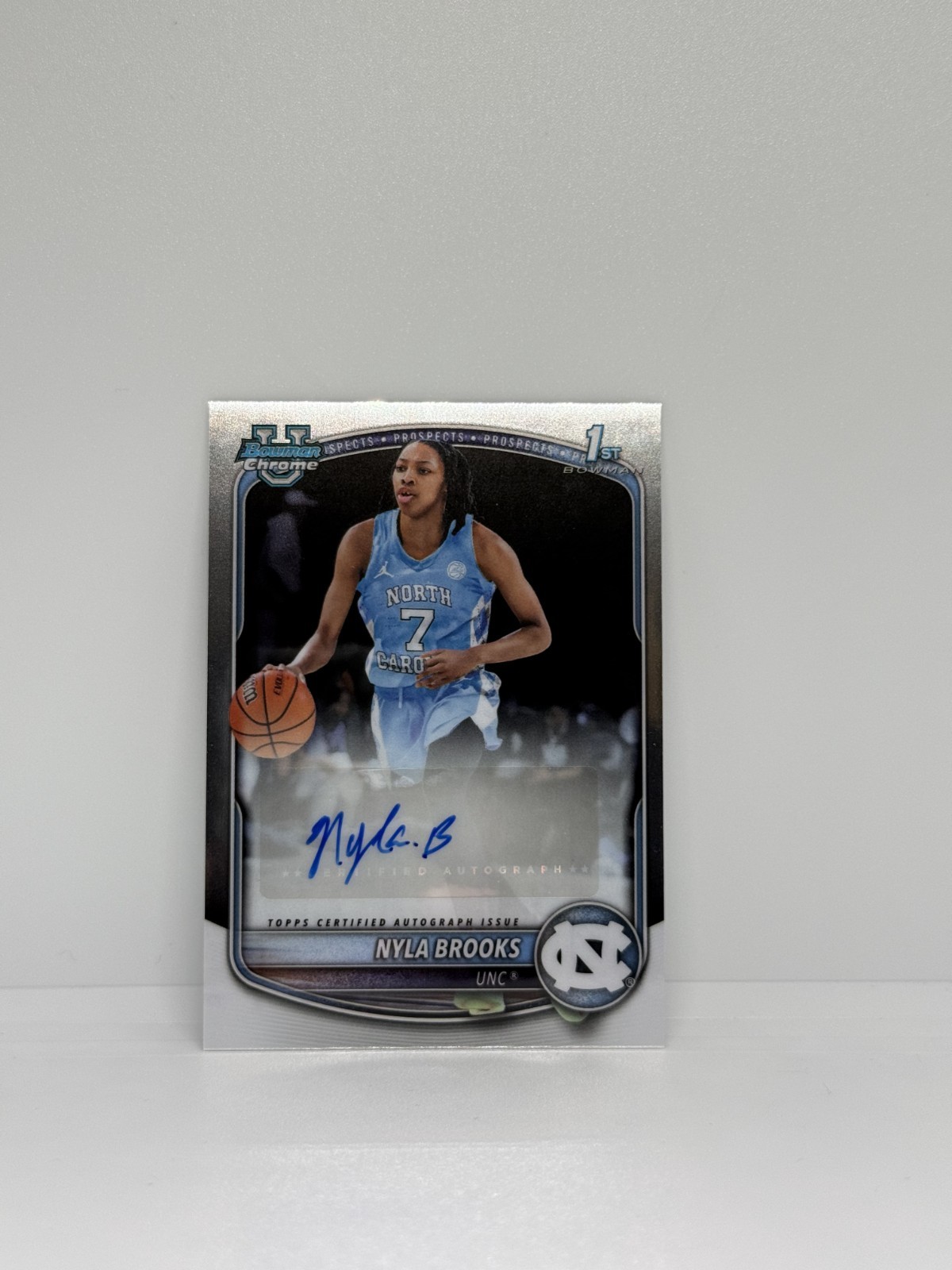 2025-26 Bowman Chrome U Nyla Brooks Auto 1st Bowman NC Tarheels (RC)