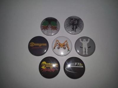 7 Dungeon Master Amiga 500 Atari ST Button / Pin Badges 25mm/1 inch glossy