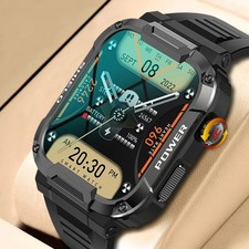 Outdoor Military Smart Watch Men Bluetooth Call Smartwatch Waterproof Sports