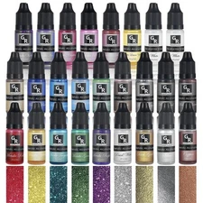 Metallic Alcohol Ink Set -26 Metallic Colors Alcohol Based Ink for Resin Art,...