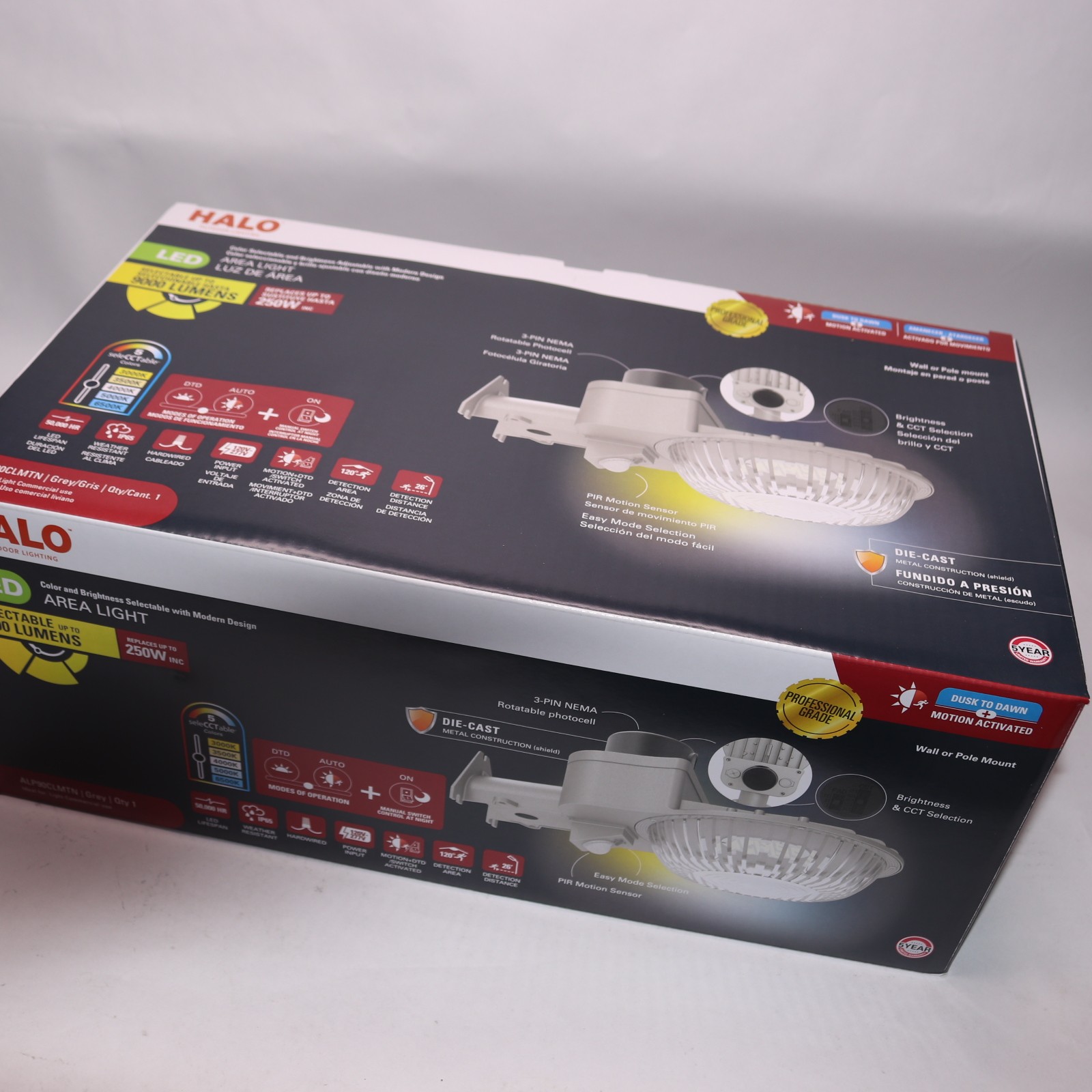 Halo ntegrated LED Area Light Motion Sensing 250-W Equivalent - Unopened Box