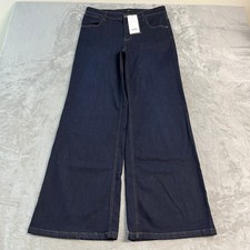 NWT Ruti The Palazzo Wide Leg Jeans Dark Ocean Wash Wide Leg Denim 12 Baggy