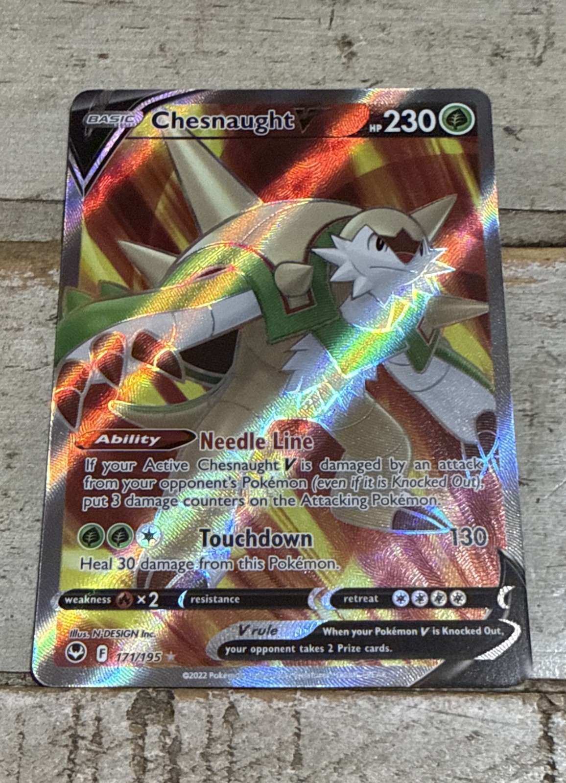 Chesnaught V (Full Art) 171/195 Swsh12: Sword & Shield - Silver Tempest Holo