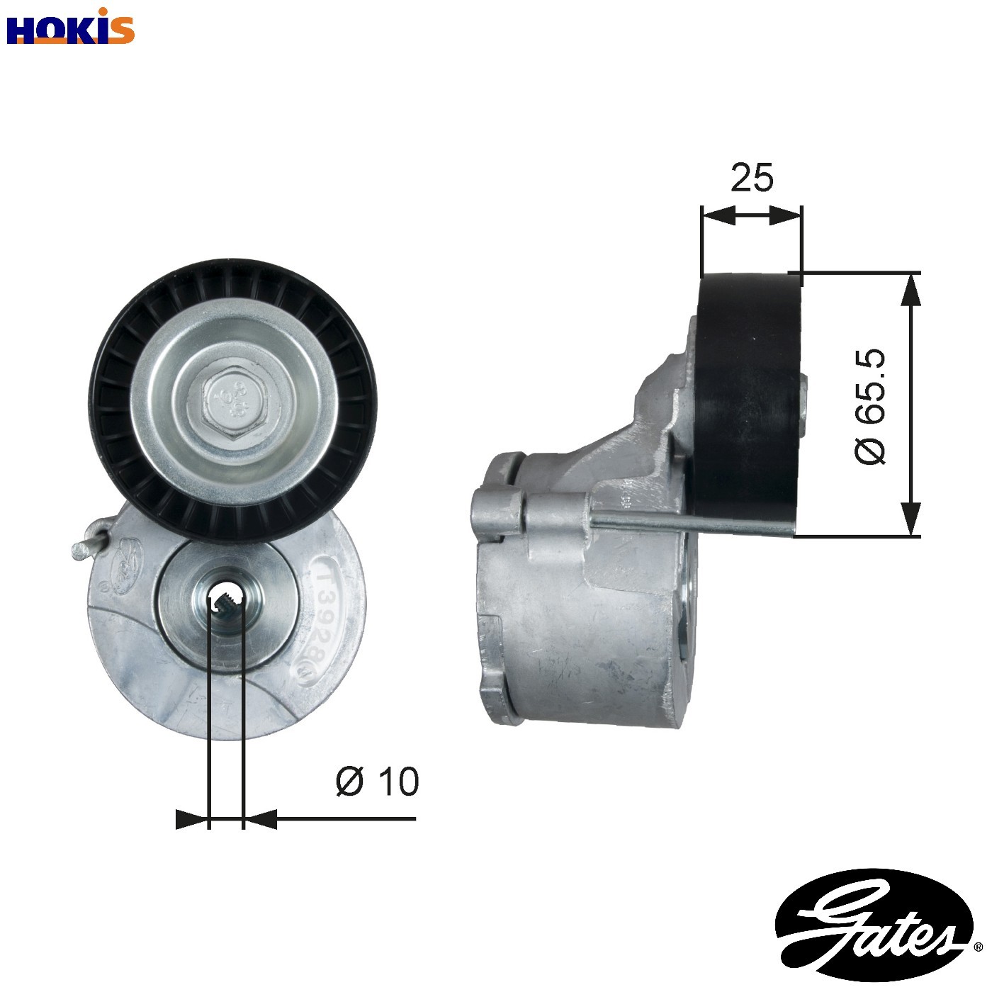 Aux Belt Tensioner T39281 Gates Drive V-Ribbed 1611424180 5751J9 55244469 New - Image 21