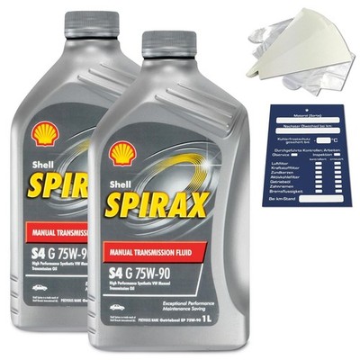 2 Liter original Shell Spirax S4 G 75W-90 Getriebeöl 5011987176737 VW 501.50