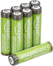 Amazon Basics 8-Pack Rechargeable AAA NiMH High-Capacity Batteries, 850 mAh, 1.2 10.34 per battery