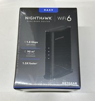 NETGEAR Nighthawk RAX9 WiFi 6 Dual Band Router 1.8 Gbps Speed 90m2 Coverage