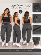 Cargo Jogger Pants - Charcoal Gray