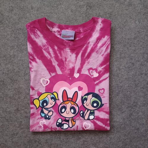 Vintage Cartoon Network The Powerpuff Mädchen T-Shirt Jugend Mädchen L rosa Grafik 2000 - Bild 12 von 13