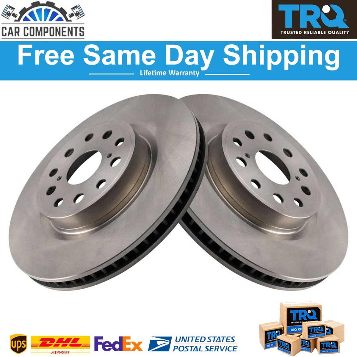 New Front Brake Rotors Set For 2007-2024 Lexus LS460 | eBay