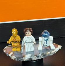 LEGO Star Wars Princesa Leia C-3PO R2-D2 Protocolo Astromecánico Droide Minifigura Set