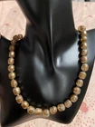 Miriam Haskell Vintage Glass Pearl Necklace Gold Paint Loss AS IS