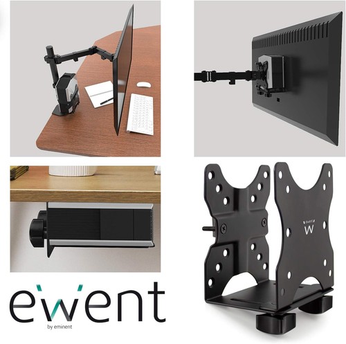 ewent - Intel Mini PC and Mac Mini Stand with VESA Desk Mount - Photo 4/6
