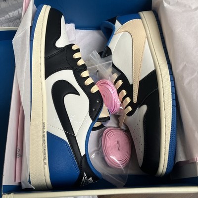Travis Sc0tt fr@gment Jordan 1 Low Og Sp Military Blue DM7866-140 Men's Size 11
