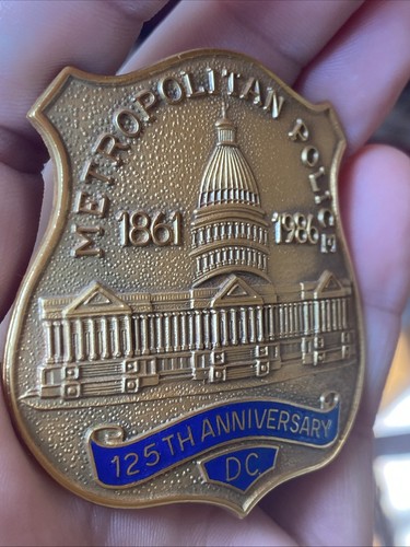 VTG 1861-1986 125th Anniversary Obsolete Metropolitan DC Police MPD Badge No 782 - Picture 6 of 13