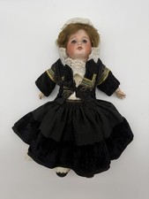 Antique French SFBJ 301 Bisque Doll 149 Breton Costume Paper Label 1910's 13.5"