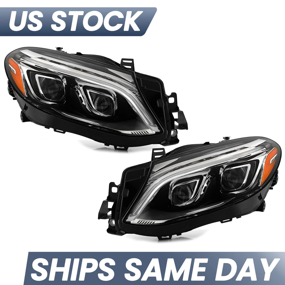 Full LED Headlight For 2016 2017 2018 2019 Mercedes Benz GLE350 Left+Right Pair Foto 2 de 4