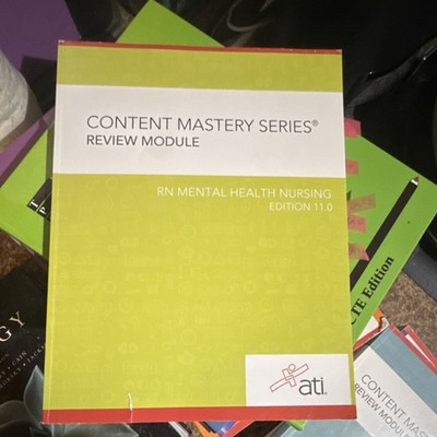 Content Mastery Series RN Mental Health Nursing Edition 11.0 Study Guide