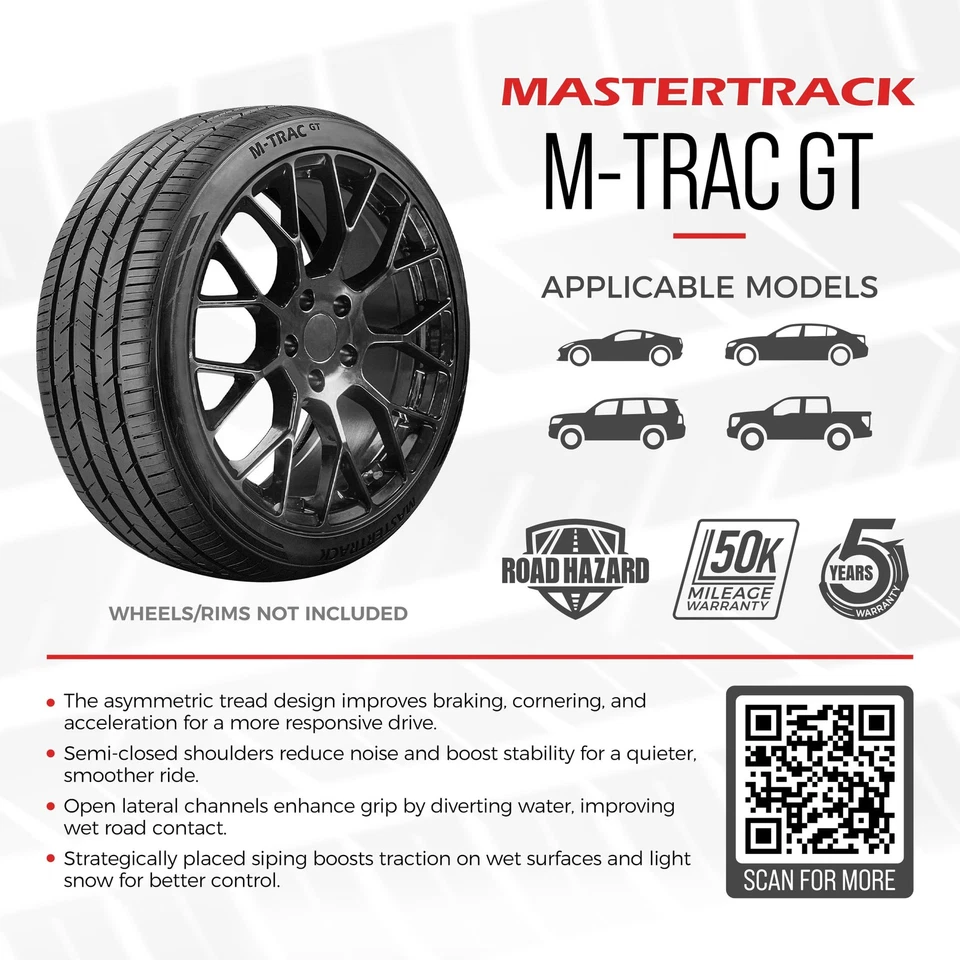 MASTERTRACK M-TRAC GT 245/35ZR21 XL 96W Ultra High-Performance Passenger Tire - Image 2 of 4