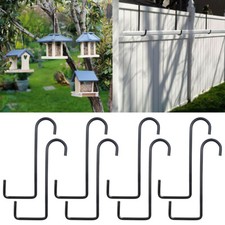 Garden Post Fence Hooks for Bird Feeders Plant Pot Basket Solar Light Hanger NEW
