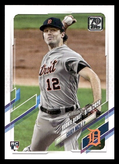 2021 Topps Update #US63 Casey Mize Rookie Detroit Tigers