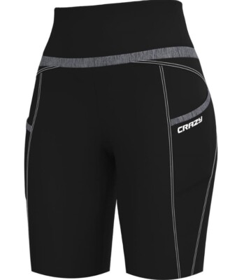 Crazy Idea Exit Short Women Elastic, Lightweight Outdoor Shorts For Women Black