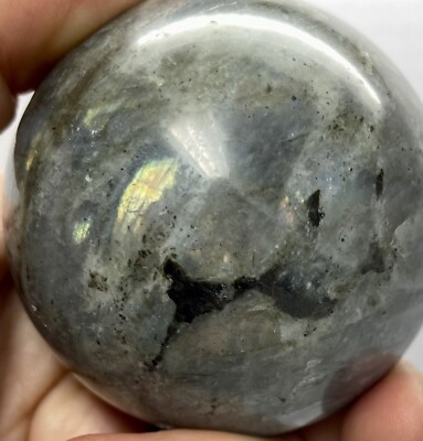 412g Labradorite Crystal Sphere Good Flash  66mm '' with Stand