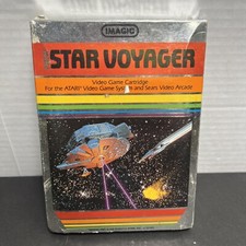 Vintage 1982 Atari 2600 Star Voyager Video Game Cartridge w/ Box & Instructions