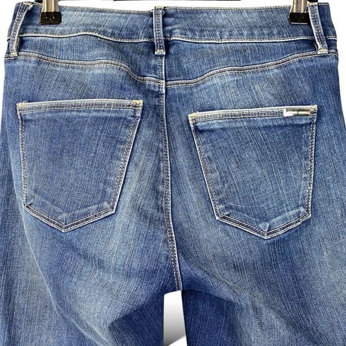 White House Black Market Jeans Womens 00S The Skinny Blue Patchwork Mid Rise - Picture 6 of 15