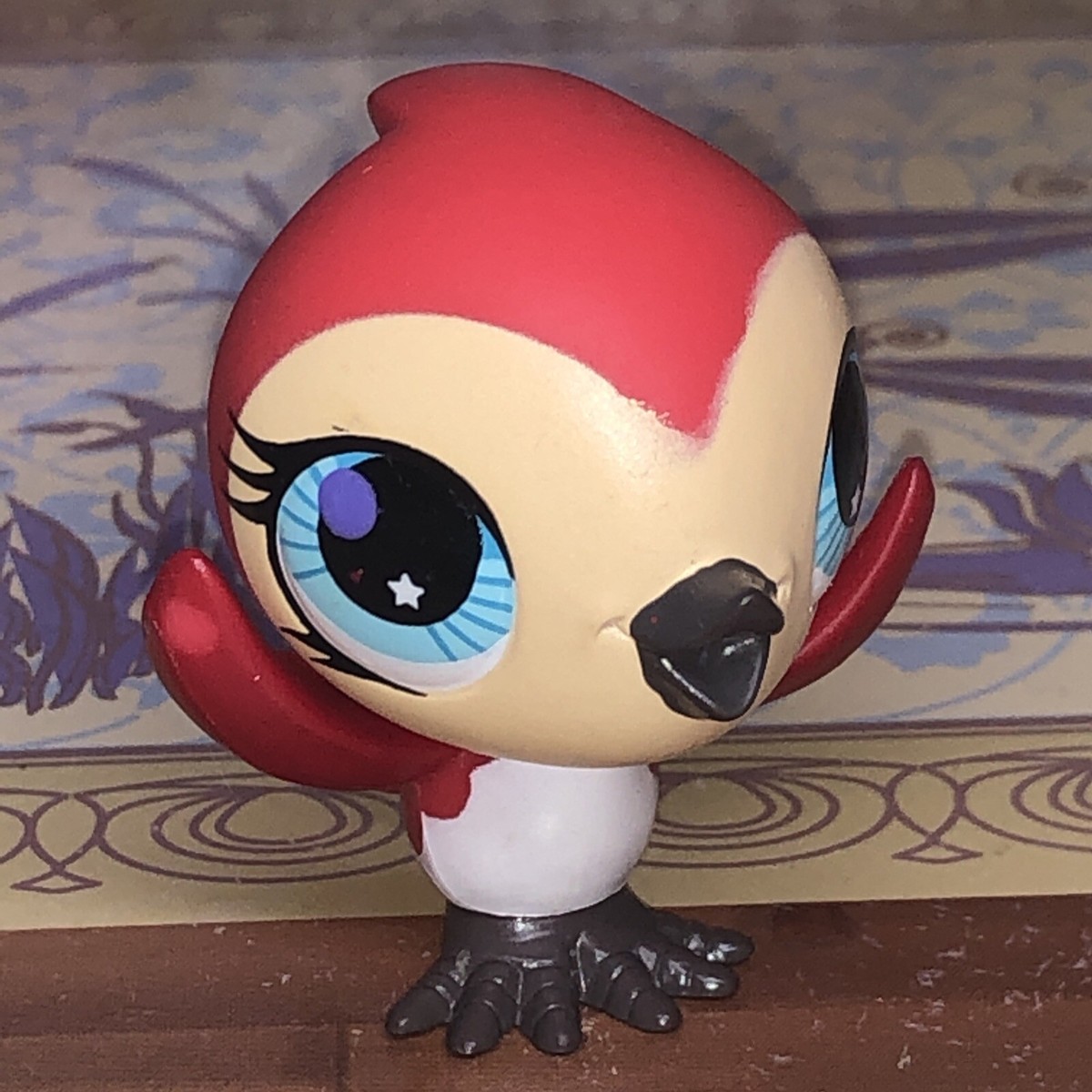littlest pet shop Lps Wood Pecker 2757 Bird Red H2f | eBay