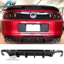 Fits 13-14 Ford Mustang V6 & GT PP Shelby V2 Style Rear Bumper Diffuser Black