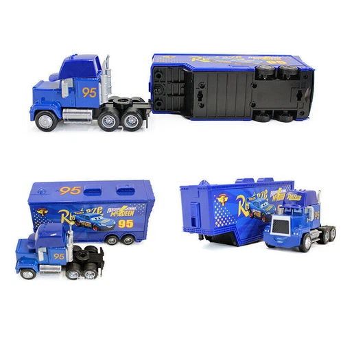 Disney Pixar Cars NO.95 Fabulous Lightning McQueen Blue Rust-eze Mack Truck 1:55 - Picture 11 of 11