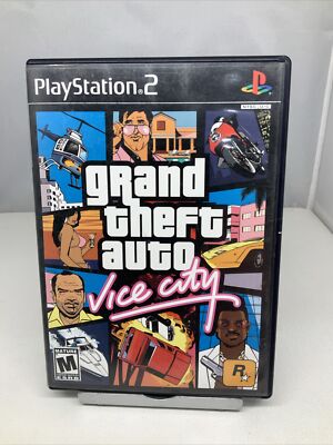 Grand Theft Auto: Vice City (Sony PlayStation 2, 2002) Map, Disc, Coverart