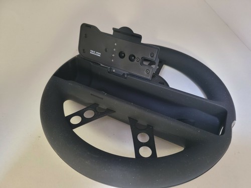 NEW Black Racing Driving Wheel W/Rubber grip for Nintendo Wii system ( STICKY) - Picture 2 of 11