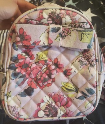 Betsey Johnson Quilted Pink Backpack with Floral Pouch Betseyville by Betsey Johnson Floral Backpacks for Women  main image 3