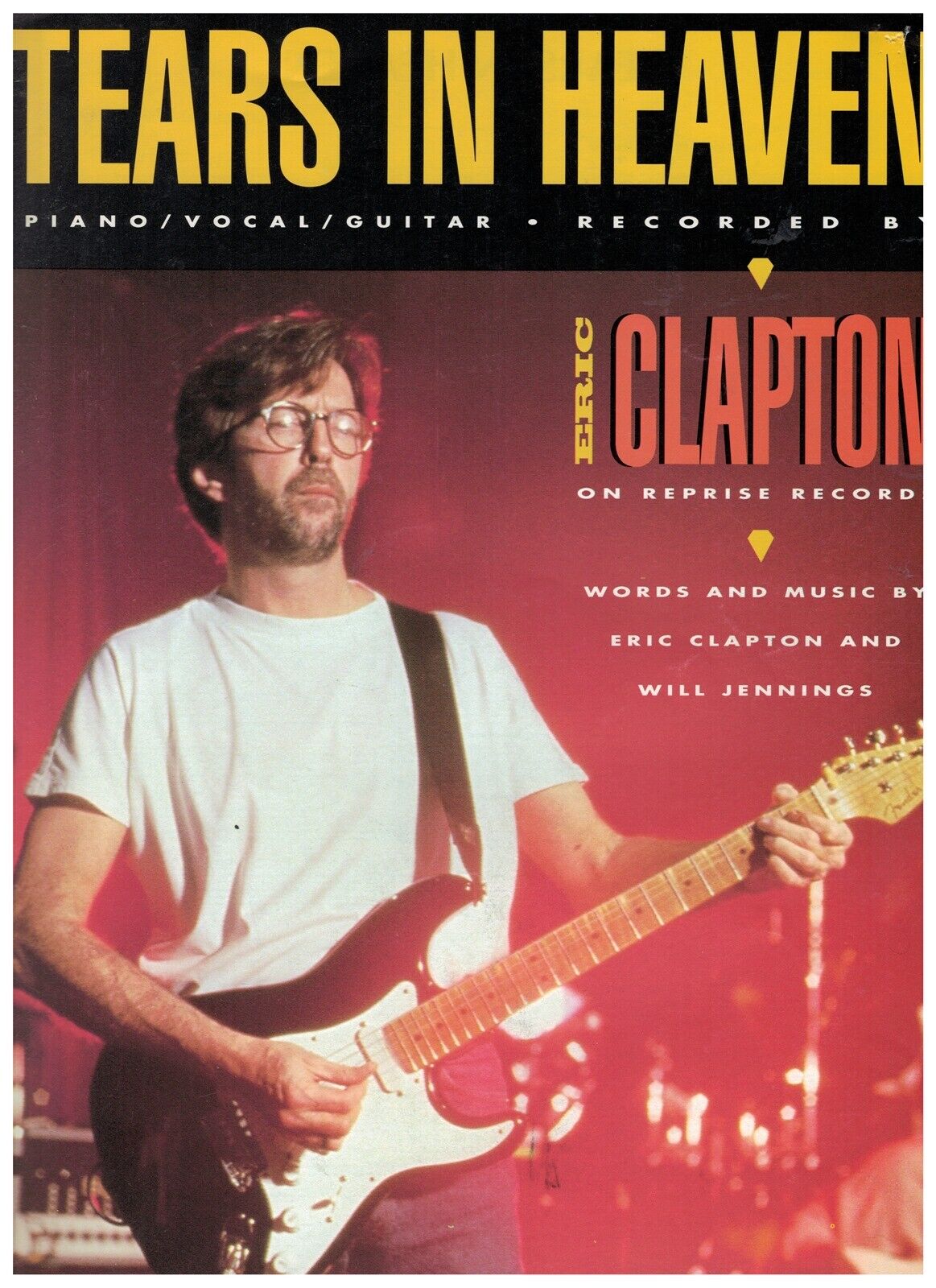 Eric Clapton Tears in Heaven Sheet Music in A Major