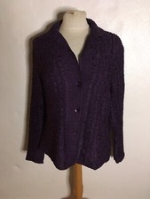 Nwt New Jerry T Purple Crinkle Jacket Xl
