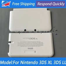 For Nintendo 3DS XL 3DS LL Console White Top  Bottom Cover Housing Shell Case