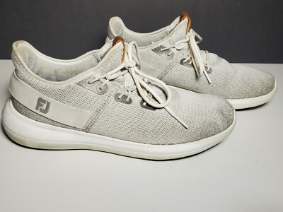 フットジョイ　ゴルフシューズ Women's FootJoy Coastal Flex Spikeless Golf Shoes - White /Grey