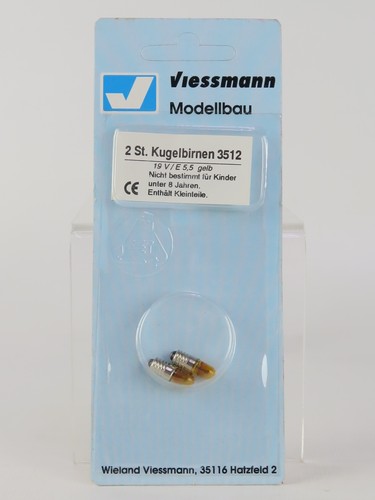 3512 VIESSMANN - ESCALA H0 - BOMBILLA ROSCA 2U. AMARILLA / (c3) | Condition: Nuevo