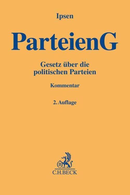 Thumbnail - Parteiengesetz | Jörn Ipsen | Buch | Gelbe Erläuterungsbücher | Leinen