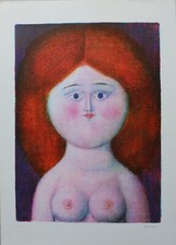 Antonio Bueno - Poppona, litografia originale, firmata, numerata.