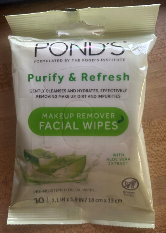Pond’s Purify and Refresh Makeup Remover Facial Wipes Aloe Vera 10ct - 1 Pack