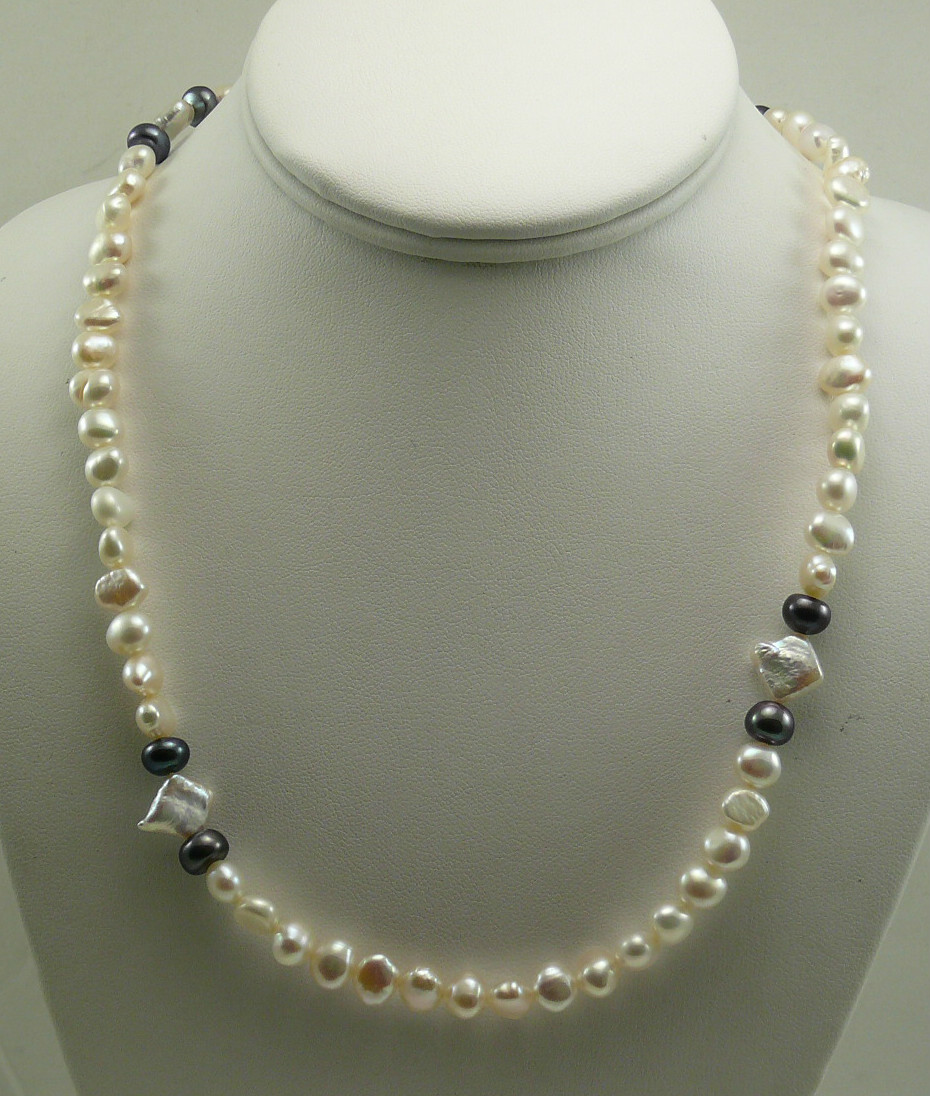 ブレスレット LESS IS MORE long pearl necklace Freshwater Pearl Necklace with Sterling Silver Lock 37 1/2