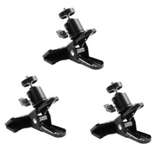 3 Pieces Metal Tripod Clip Clamp Mount 360 Mini Ball Head 1/4 Inch Screw