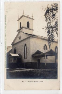 BAPTIST CHURCH, MADISON: New York USA Postkarte (C31582)